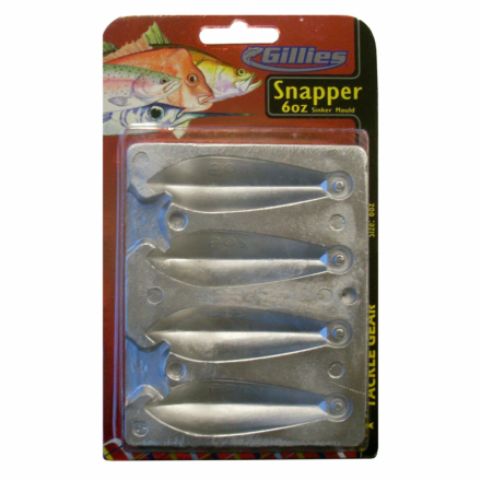 Gillies Sinker Mould - Snapper - 6oz