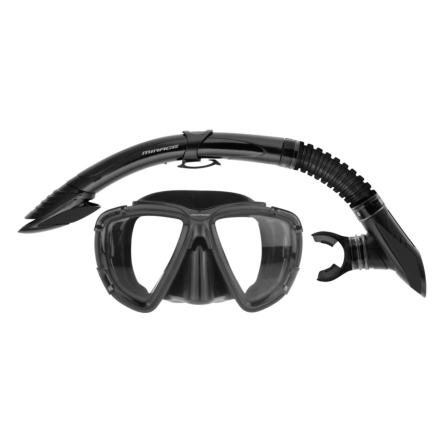 Mirage Set09 Platinum Mask & Snorkel Set - Black