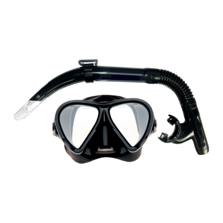 Mirage Set81 Stealth Adult Mask & Snorkel Set - Black