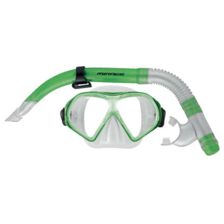 MIRAGE SET19 FREEDOM ADULT MASK & SNORKEL SET - GREEN