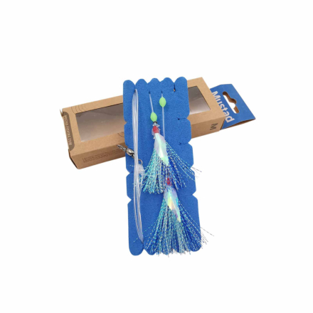 Mustad NZR04 Penetrator Flash Rig - Blue/Silver 7/0